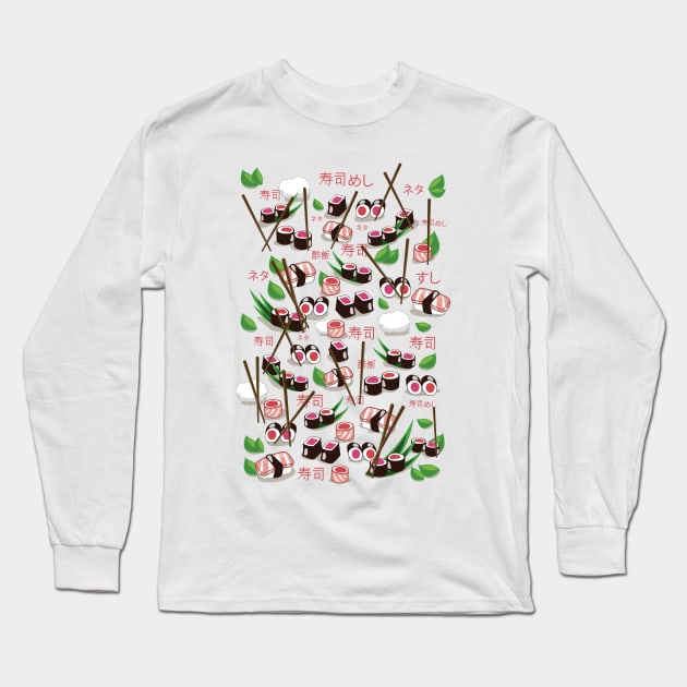 Sushi Long Sleeve T-Shirt by nickemporium1